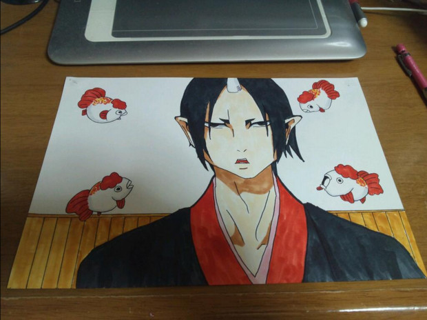 落書き 鬼灯様描いてみたｗｗｗ 鬼灯の冷徹 ニコニコ静画 イラスト