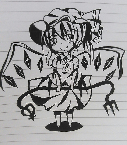 【筆ペン】フランちゃん / ブライアンわかさぎ姫の人 さんのイラスト ニコニコ静画 (イラスト)