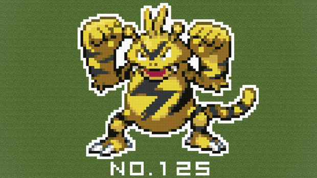 【マイクラ】ポケモン図鑑NO.125【ドット絵】