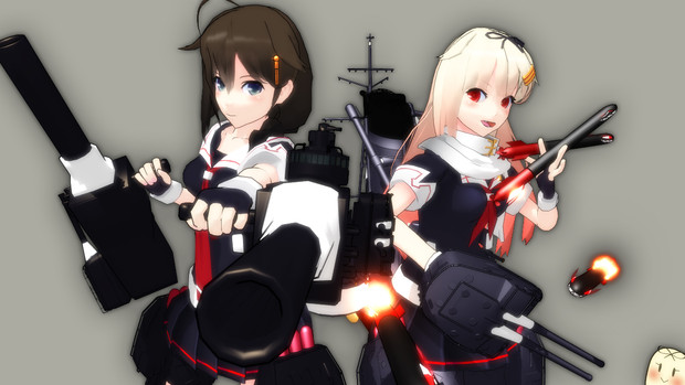 Mmd艦これ 時雨改二2 0 夕立改二1 0 モデル配布 ブラスターb さんのイラスト ニコニコ静画 イラスト