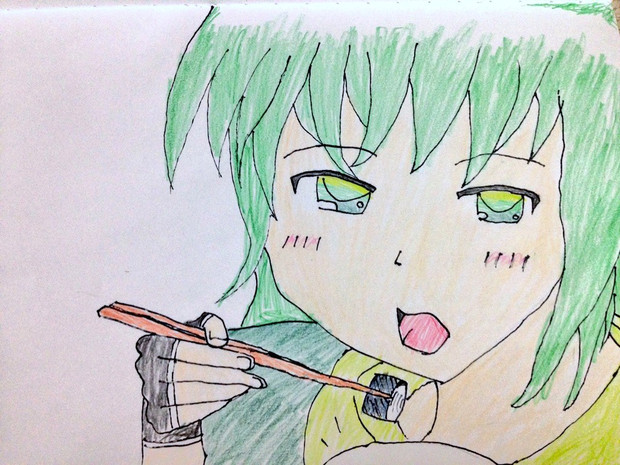 鰆を食べるアンリ 椛もみもみ さんのイラスト ニコニコ静画 イラスト