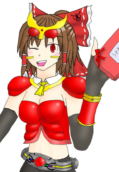 手描き 霊夢 だって私 クウガだもん こじゆう さんのイラスト ニコニコ静画 イラスト