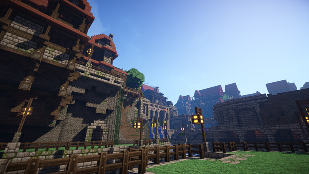 Minecraft 山岳地帯に都市をつくる ニコニコ静画 イラスト
