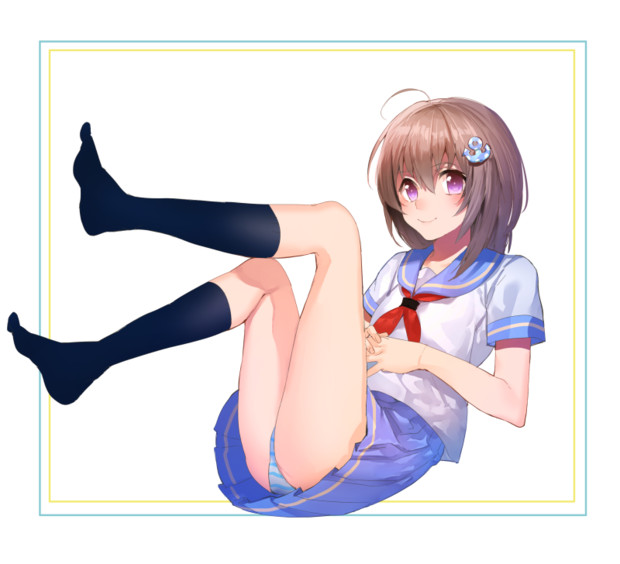 縞パンセーラー服子 ニコニコ静画 イラスト