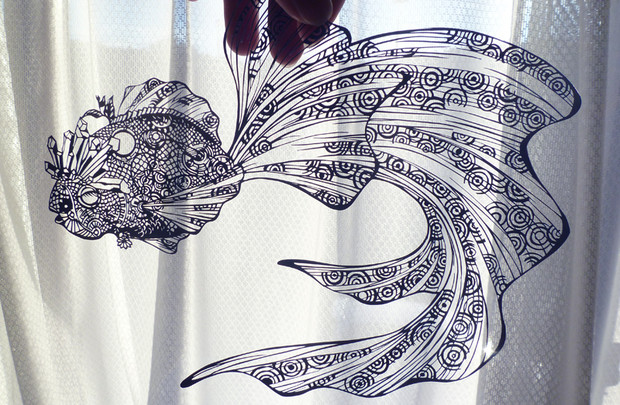 切り絵 夢追い金魚 切り人きまぐれん さんのイラスト ニコニコ静画 イラスト