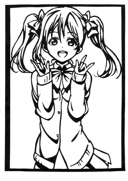 切り絵 矢澤にこ ラブライブ 海月 さんのイラスト ニコニコ静画 イラスト