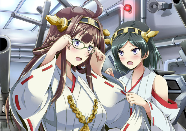 出撃前の金剛と霧島 イノシラ さんのイラスト ニコニコ静画 イラスト