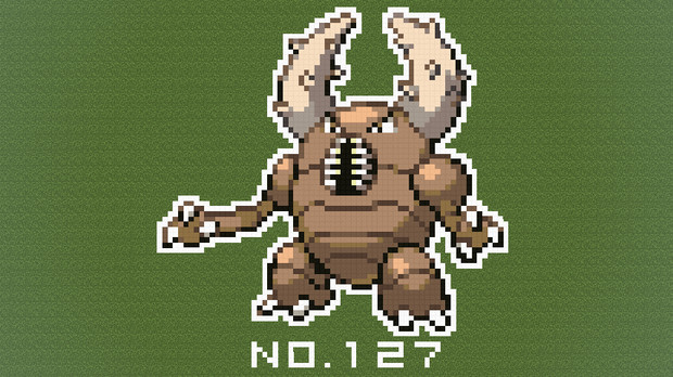 【マイクラ】ポケモン図鑑NO.127【ドット絵】