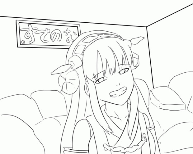 原稿しないで艦これしてる提督を煽りに来る金剛型gif ましとのです さんのイラスト ニコニコ静画 イラスト