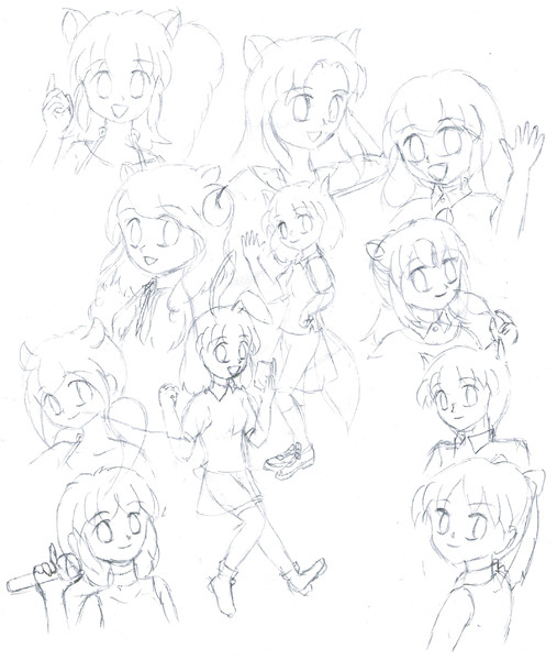 オリジナル11人集合絵 未羊 さんのイラスト ニコニコ静画 イラスト