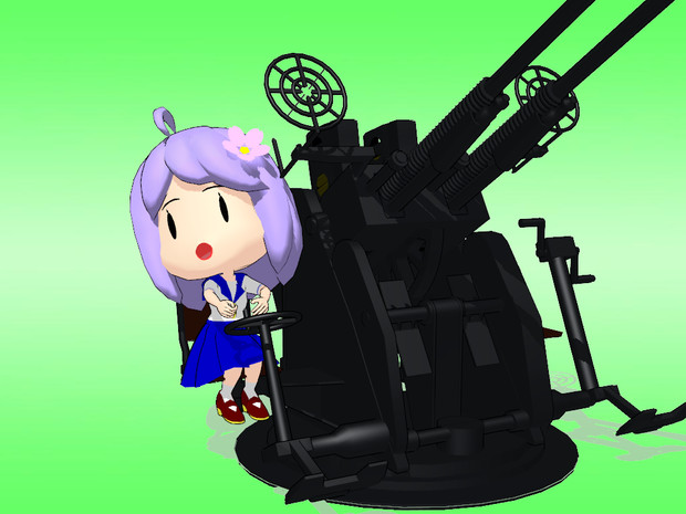 Mmd艦これ 妖精さん 25mm連装機銃 モデル配布 志賀内サクシャ さんのイラスト ニコニコ静画 イラスト