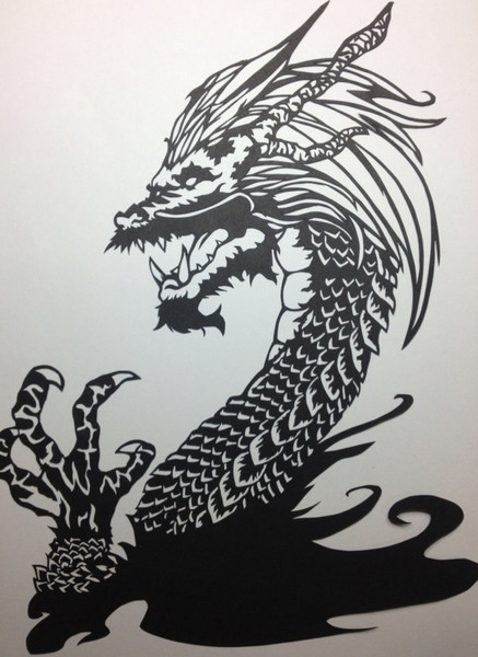 切り絵　龍