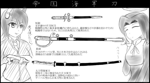 海軍刀一覧 しなの さんのイラスト ニコニコ静画 イラスト