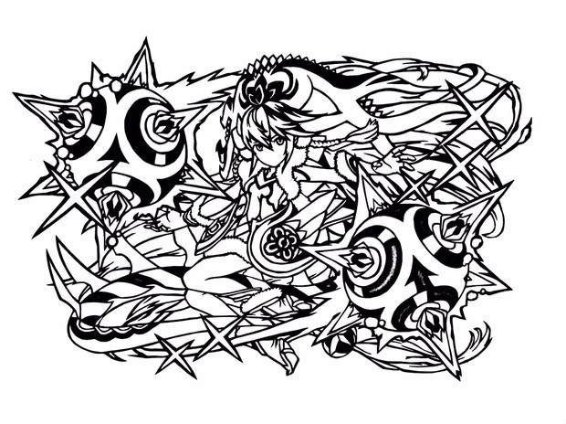 パズドラ 麒麟究極進化記念 切り絵 スキャン済 ヒノ雪 さんのイラスト ニコニコ静画 イラスト