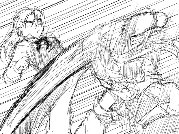 バトル絵練習１ 赤虎 アカトラ さんのイラスト ニコニコ静画 イラスト