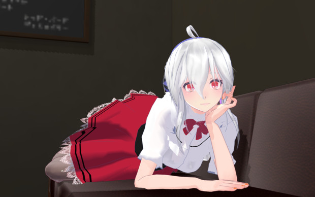 【MMD】ソファで休憩中【弱音ハク】 / cvn68nimitz さんのイラスト ニコニコ静画 (イラスト)