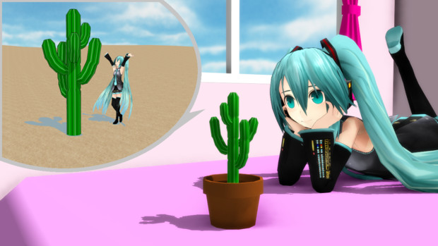 【MMD】サボテンと植木鉢【アクセサリ配布】