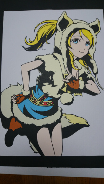 切り絵 ラブライブ かしこい かわいい エリーチカ ふじの