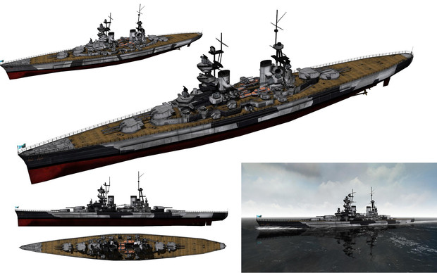 Mmd用モブ巡洋戦艦 改装旧式 1945セット Tansoku102cm 沼地人 さんのイラスト ニコニコ静画 イラスト