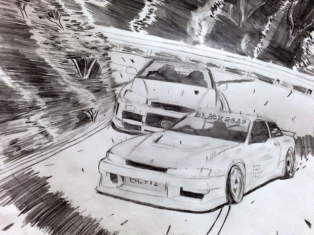 S14vsr34 某走り屋マンガ風 十二師 さんのイラスト ニコニコ静画 イラスト