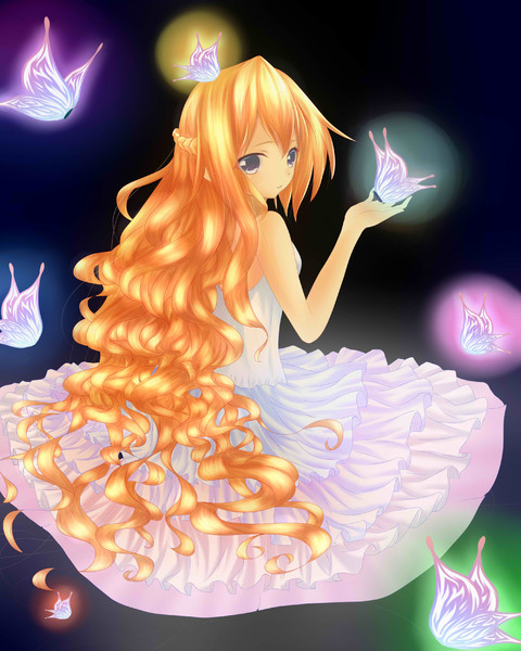 蝶金髪ドレス 江夏 さんのイラスト ニコニコ静画 イラスト