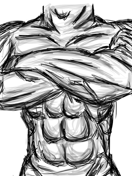 ユーモラスな筋肉イラスト 筋肉 #イラスト #illustration #muscle