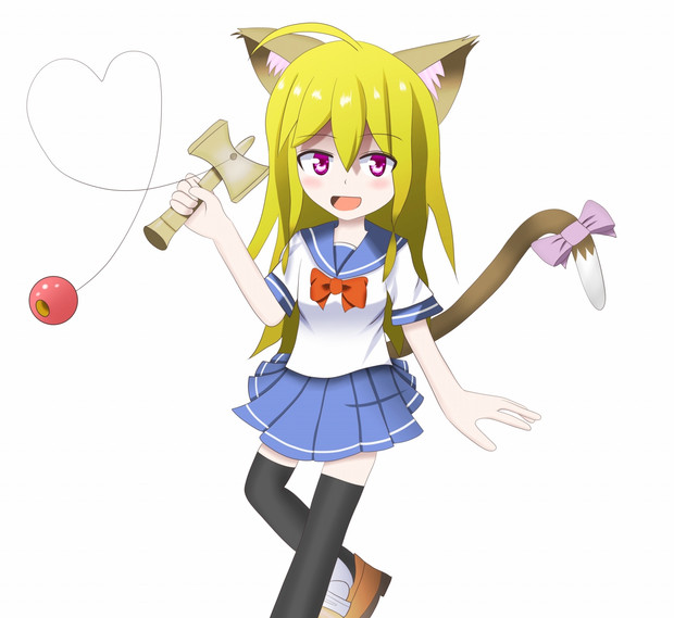 けん玉使いの獣娘 茜岬ちのり さんのイラスト ニコニコ静画 イラスト