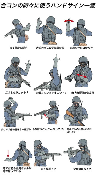 合コンの時に使うハンドサイン ヤゴコロ さんのイラスト ニコニコ静画 イラスト