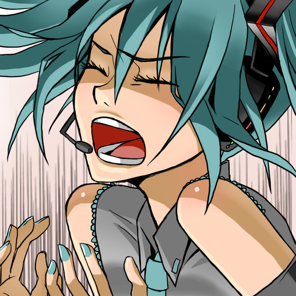 初音ミク 生放送用のサムネ 絶叫 トオルっち さんのイラスト ニコニコ静画 イラスト