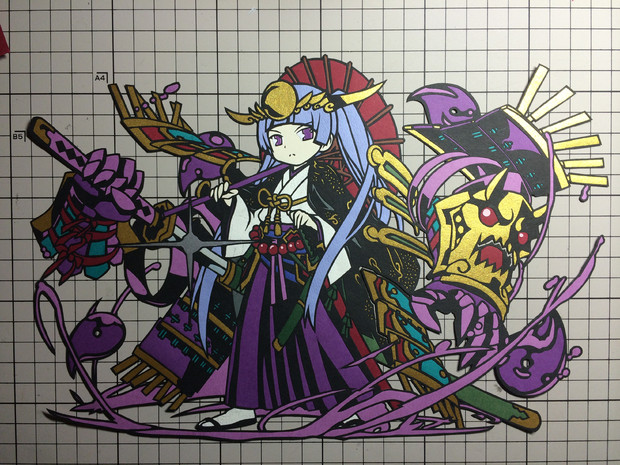 夜刻武神 ツクヨミ 切り絵 風丸2号 さんのイラスト ニコニコ静画 イラスト