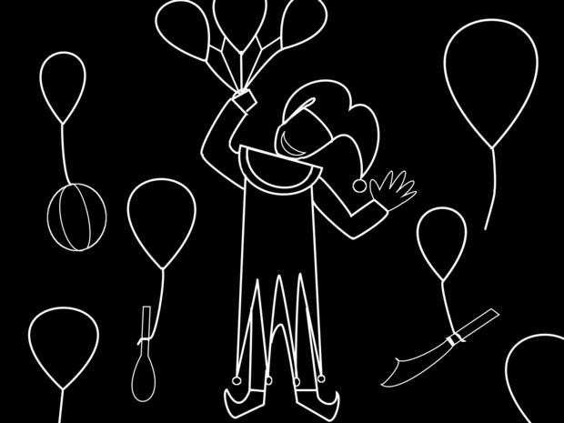 ピエロを線画っぽく いすか さんのイラスト ニコニコ静画 イラスト