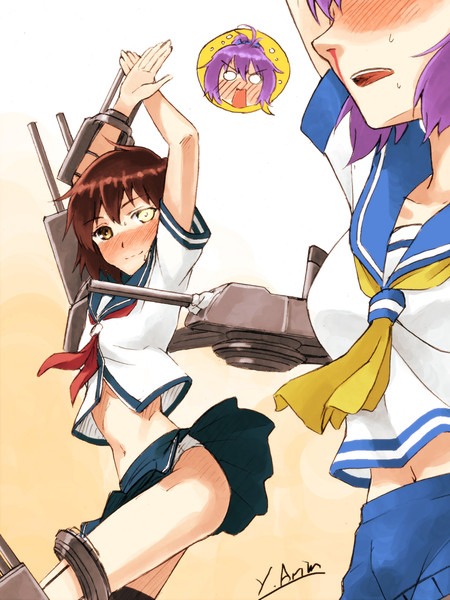 Mmd艦これ 古鷹と青葉で Girls 踊っている最中に 青葉 見ちゃいました 有村悠 さんのイラスト ニコニコ静画 イラスト