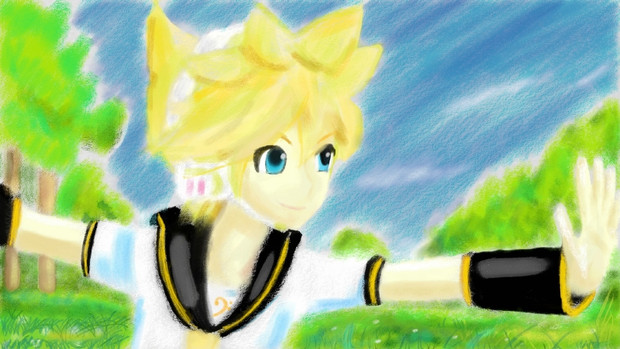 鏡音レン Wiiu絵心教室 Ryouta1008 さんのイラスト ニコニコ静画 イラスト