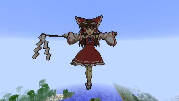 Minecraft 東方心綺楼 博麗霊夢 その３ マインクラフト ツカサ さんのイラスト ニコニコ静画 イラスト