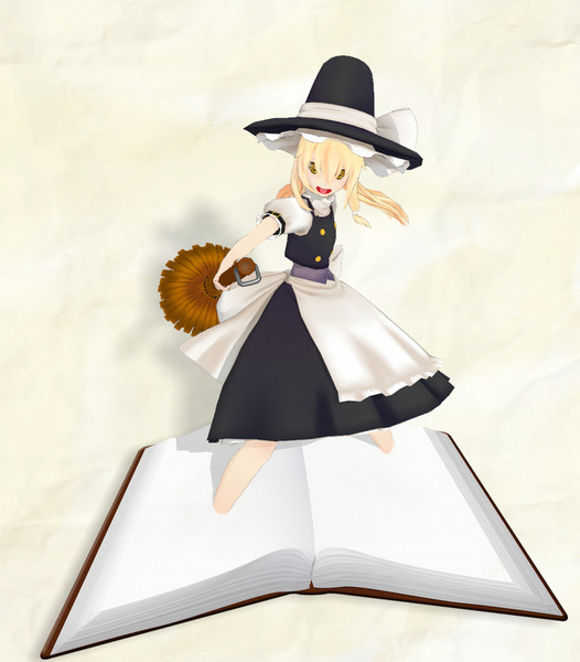 本の中から飛び出す魔理沙 Nagi さんのイラスト ニコニコ静画 イラスト