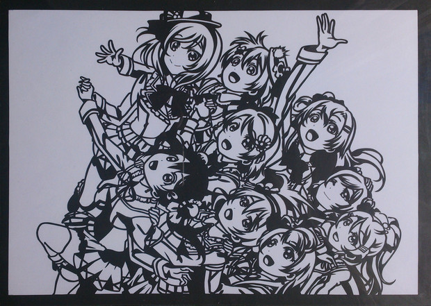 切り絵 ラブライブ 2期op それは僕たちの奇跡 ジャケット Jam さんのイラスト ニコニコ静画 イラスト