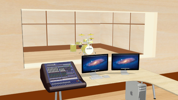 [MMD] 簡易的な録音スタジオのステージモデル