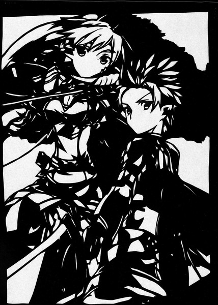 切り絵 ソードアートオンライン３巻表紙 反転加工版 ニコニコ静画 イラスト