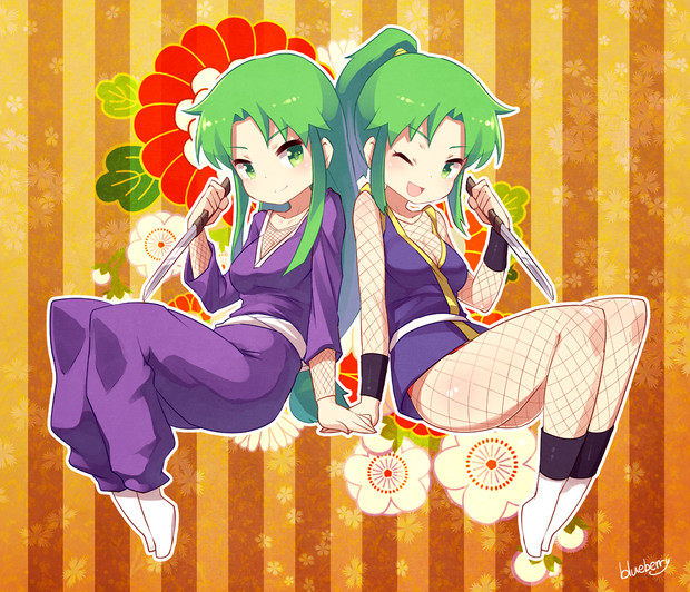 ダブルヤエちゃん Blueberry さんのイラスト ニコニコ静画 イラスト