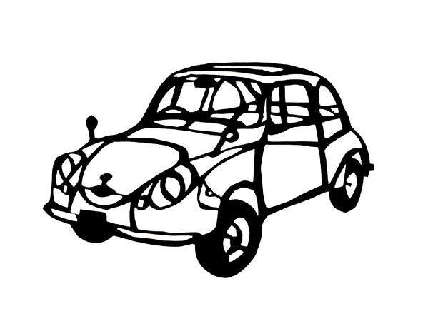 スバル360 SUBARU360 切り絵