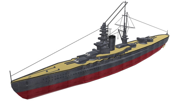 【MMD-OMF4投稿作品】加賀型戦艦1番艦『加賀』