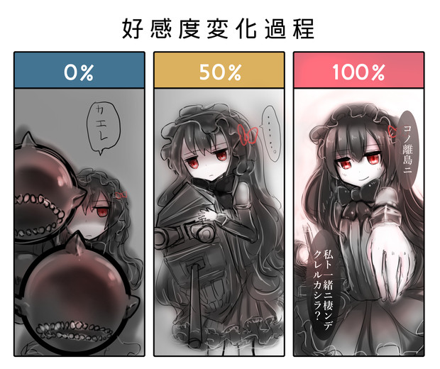 離島棲鬼ちゃん好感度変化 ぱら さんのイラスト ニコニコ静画 イラスト