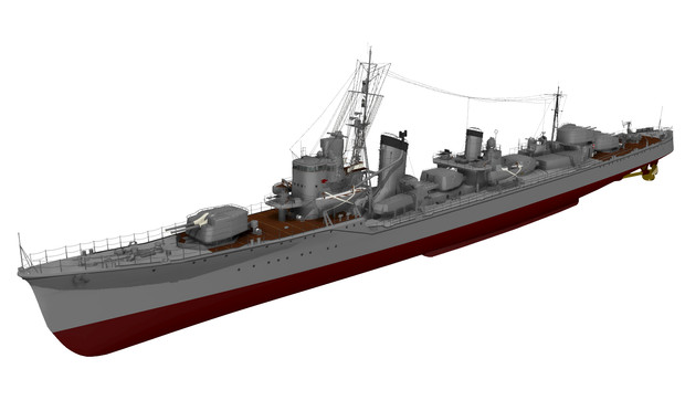 Mmd Omf4 夕雲型駆逐艦 モデル配布 フガク さんのイラスト ニコニコ静画 イラスト