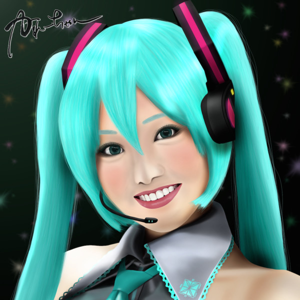 リアルを目指して描いてみた 初音ミク カレーちゃん さんのイラスト ニコニコ静画 イラスト