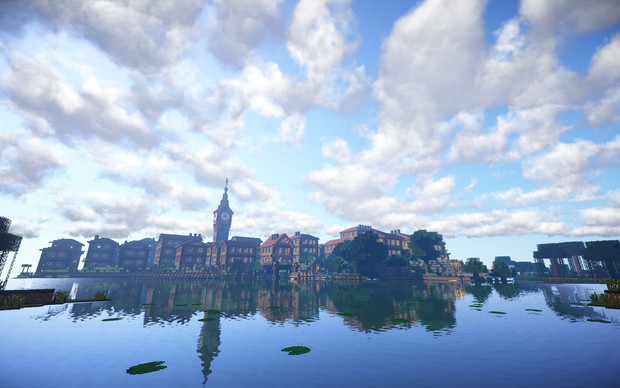 Minecraft 旧市街の風景 （影MOD）
