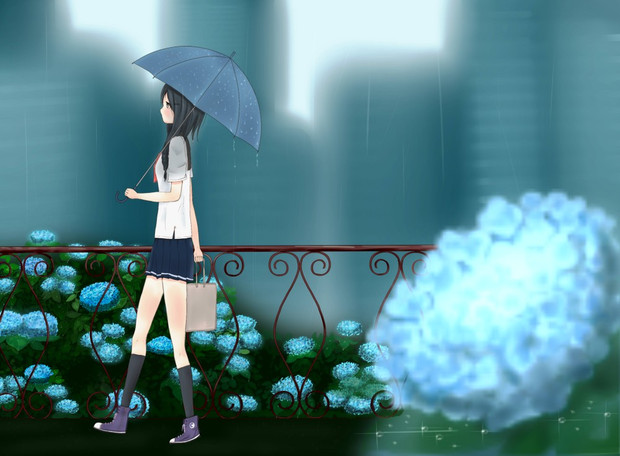 雨の中の宝石 夜空 彡 さんのイラスト ニコニコ静画 イラスト