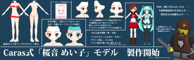 Mmdモデル 桜音めい子 進捗１ Carasohmi からすおおみ さんのイラスト ニコニコ静画 イラスト