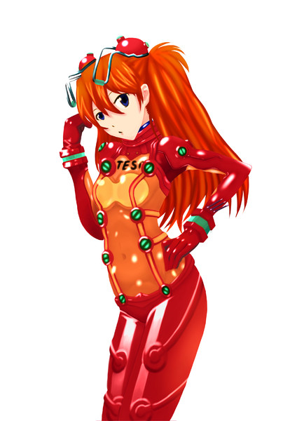 テストプラグスーツアスカ 厚塗り練習 茶ップリン さんのイラスト ニコニコ静画 イラスト