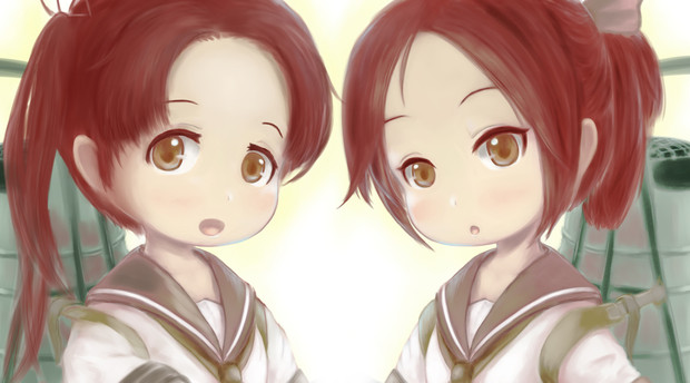 綾波と敷波 おでことほっぺ Nito さんのイラスト ニコニコ静画 イラスト