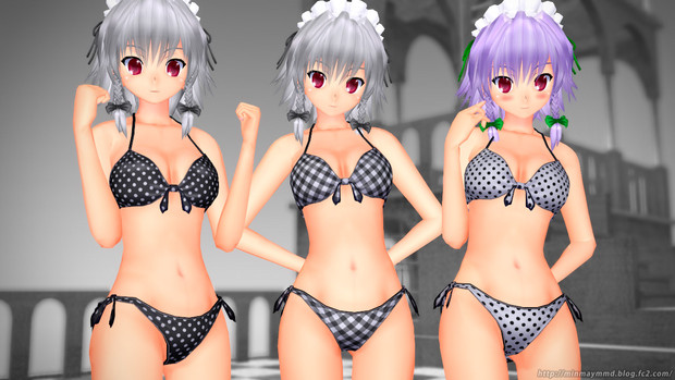 Mmd モノクロ系水着テクスチャ配布 ミンメイ さんのイラスト